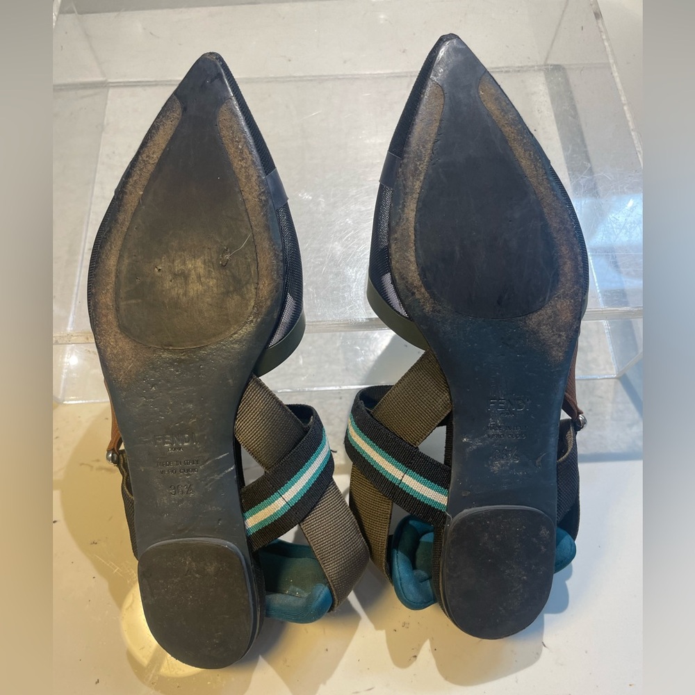 FENDI /shoes / FENDI / colibrí authentic sz 36.5 made in. Italy - Picture 14 of 16